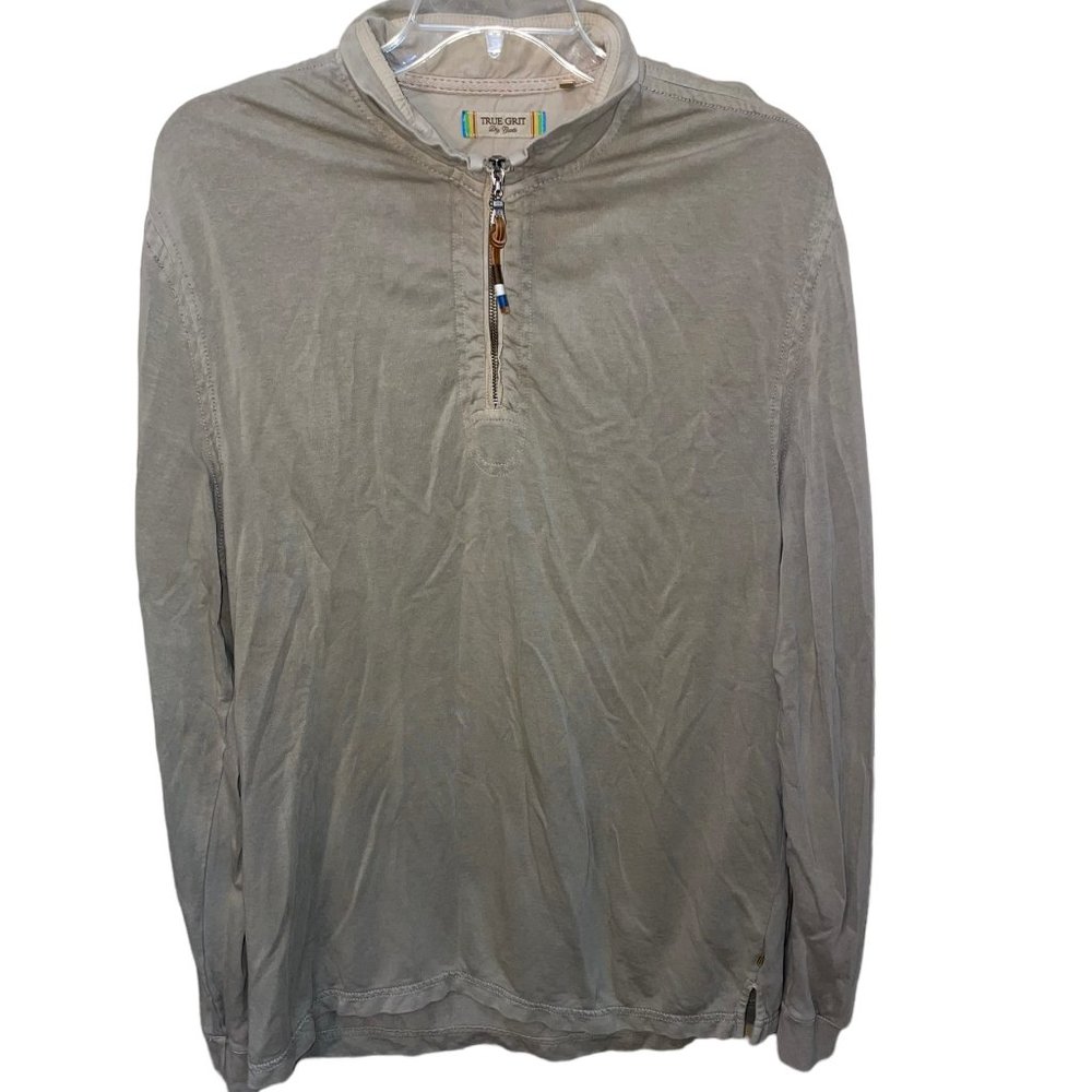 True Grit By Dry Goods Long Sleeve Mock Neck Quarter Zip T Shirt Size‎ Medium
